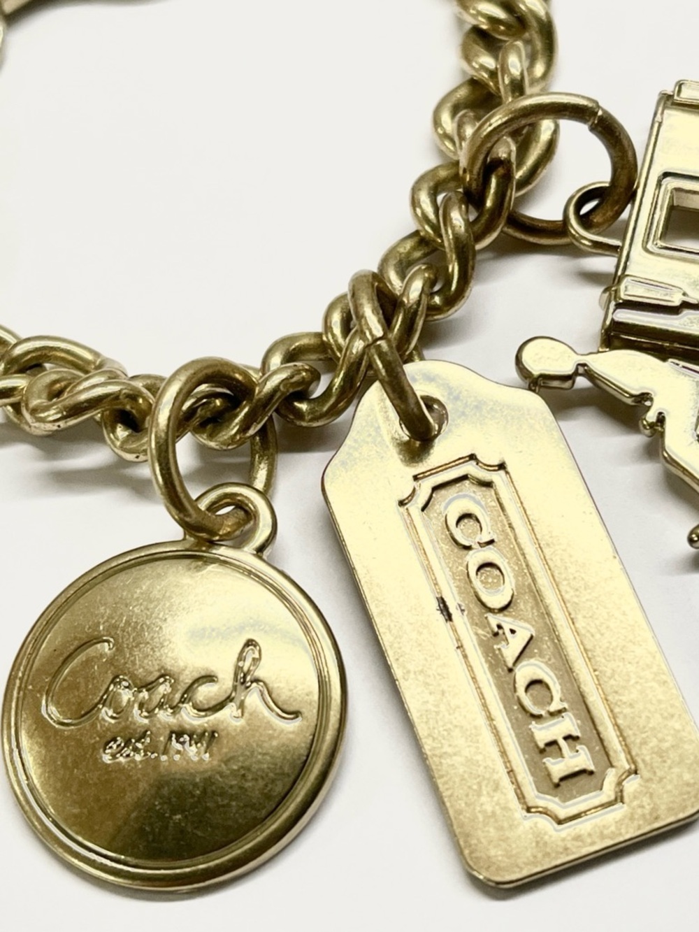 Coach Metal Carriage and 2 Hang Tags Bag Charm EUC - Picture 4 of 6